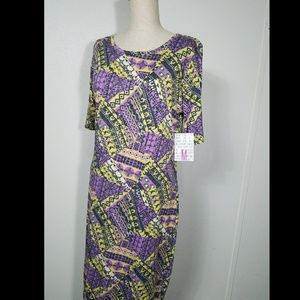 LuLaRoe Julia Dress M